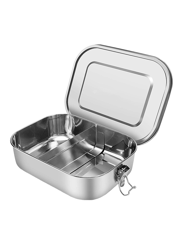 Picture of Stainless Steel Lunch Box with Removable Food Divider - 800 ml