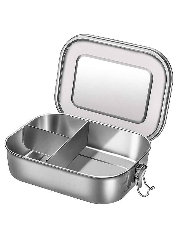 Picture of Stainless Steel Lunch Box with 3 Compartments - 1400 ml