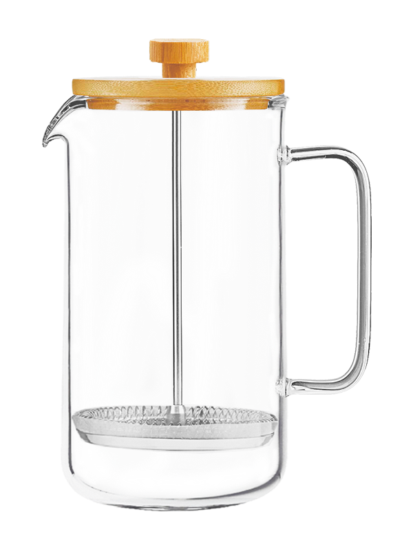 Picture of Borosilicate Glass French Press with Bamboo Lid 600 ml
