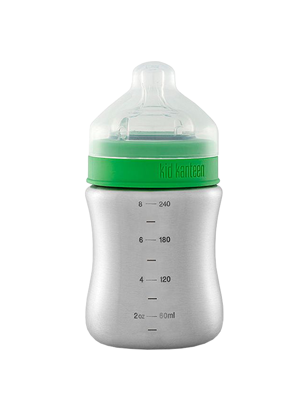 Picture of Brushed Stainless Steel Baby Bottle - 266 ml