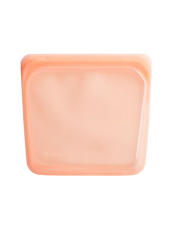 Picture of Reusable Silicone Sandwich Bag in Papaya