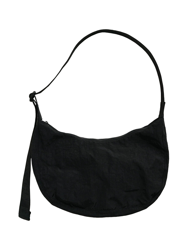 Picture of Medium Nylon Crescent Bag in Black