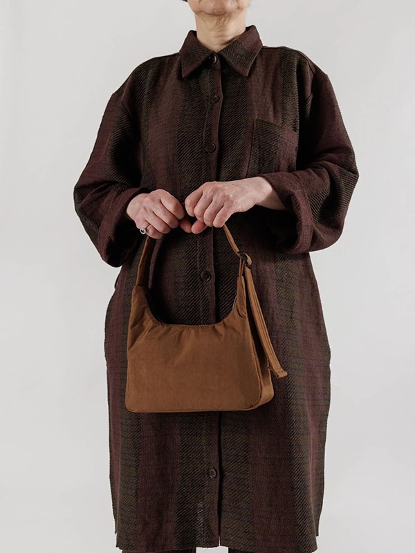 Picture of Mini Nylon Shoulder Bag in Brown