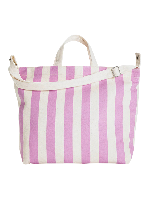 Picture of Horizontal Zip Duck Bag in Pink Awning Stripe