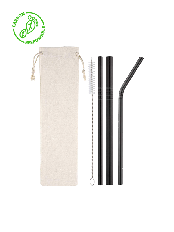 Picture of Variety Pack Metal Straws in Black